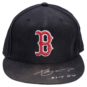 2015 Xander Bogaerts Boston Game Used & Signed Boston Red Sox Cap - Heavy Use (Anderson Authentics)